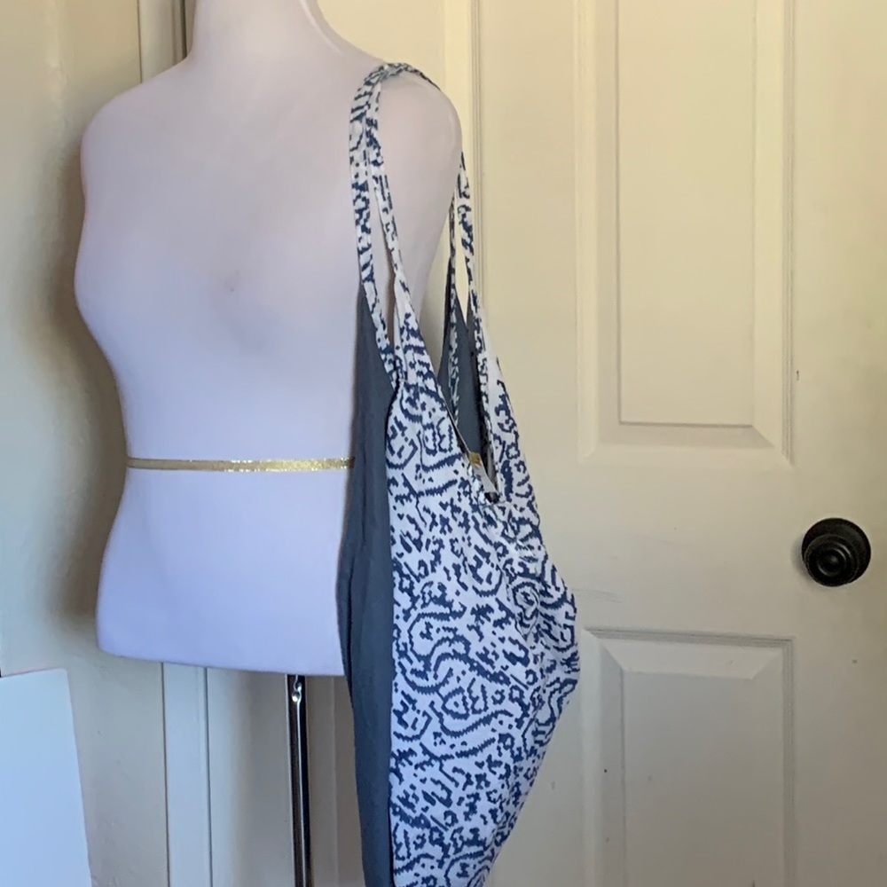 Macchia di Ruggine BLUE ombré market boho bag